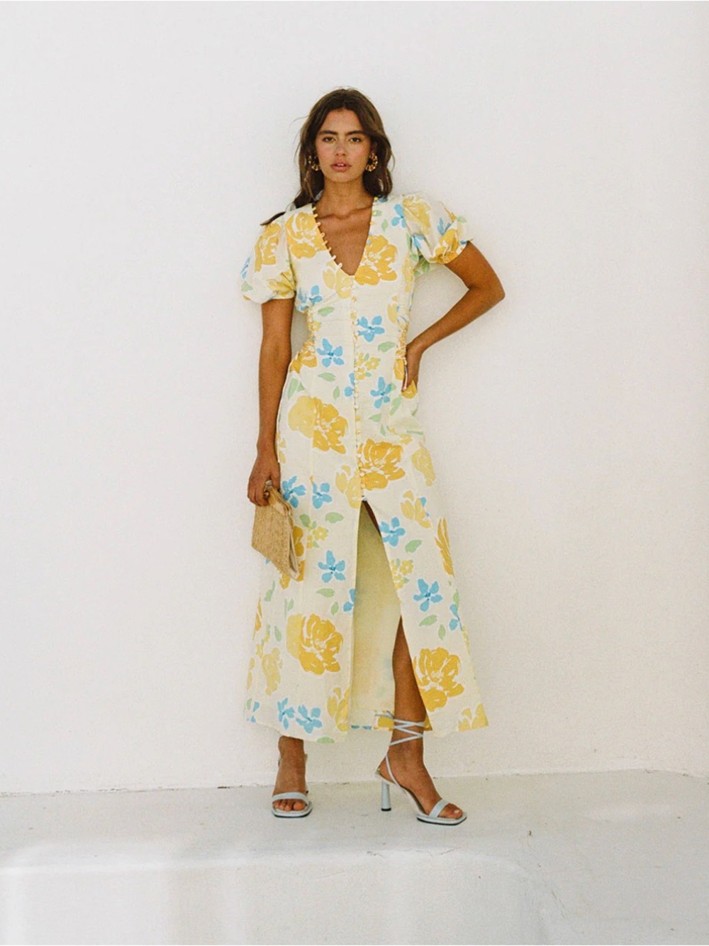 SABO Amorita Midi Dress in Yellow S